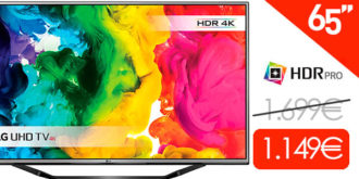 AMAZON BLACK! Smart TV LG 65UH625V UHD 4K de 65″ por 1.149 Euros (Oferta Cupon Descuento) AMAZON BLACK! Smart TV LG 65UH625V UHD 4K de 65″ por 1.149 Euros (Oferta Cupon Descuento)
