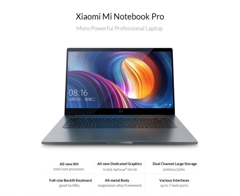 OFERTA con cupon! Xiaomi Mi Notebook Pro 15 a 733€