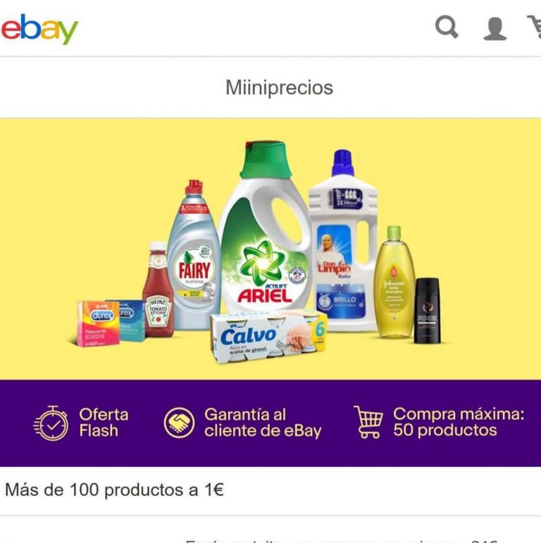 Miniprecio! Mas de 100 productos en el Supermercado de Ebay desde 1€