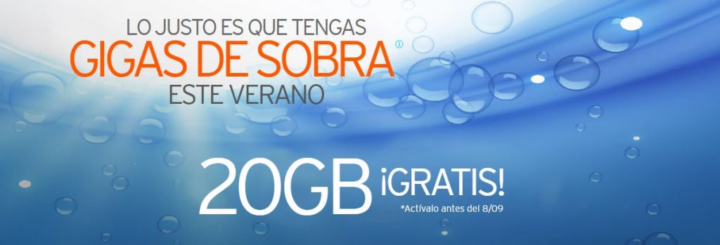 SUPER PROMO! 20GB GRATIS en SIMYO en Verano + 10€ GRATIS