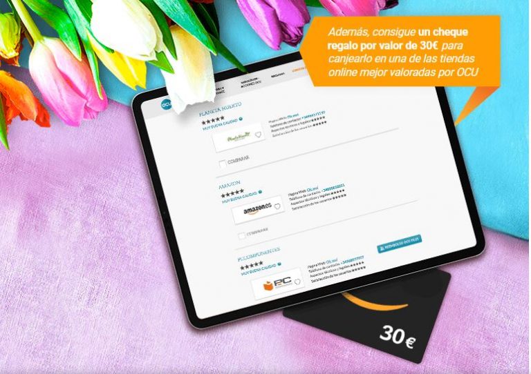 Vuelve Cheque GRATIS en Amazon de 30€ al suscribirte a la OCU sin coste