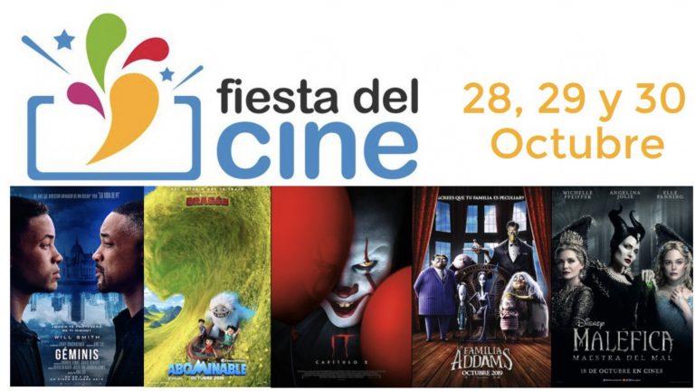 Vuelve la Fiesta del cine a 2,90€ 28, 29 y 30 de Octubre 2019 consigue tu vale ya