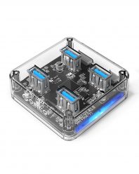 OFERTA AMAZON! HUB 4 USB 3.0 Transparente a 10,9€