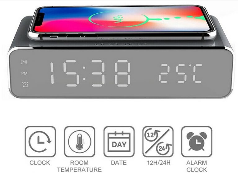 OFERTA AMAZON! Reloj despertador LED, termometro y cargador QI a 13,9€