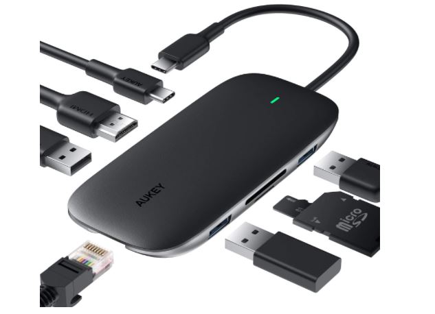 OFERTA AMAZON! HUB USB C 8 en 1 AUKEY a 27€