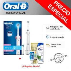 Solo hasta mañana! Cepillo electrico Oral B Pro 2 2700 + 3 REGALOS a 35€