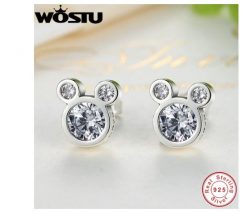 SUPER PRECIO! Pendientes Mickey plata ley 925 y circonita a 4,6€