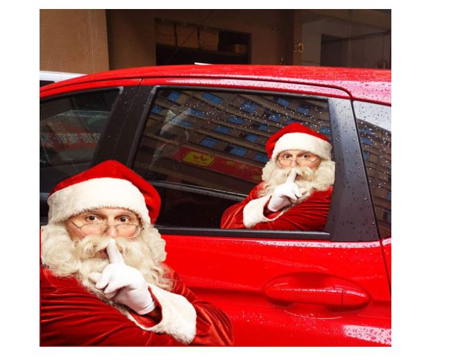 Pegatinas Papa Noel para ventana coche