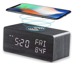 Chollito Amazon! Reloj despertador LED, termometro y cargador QI a 9,9€