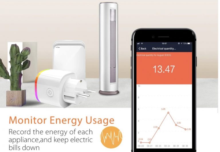 Enchufe inteligente Tuya WiFi te mide el consumo y es compatible con Alexa por solo 5€ desde Aliexpress