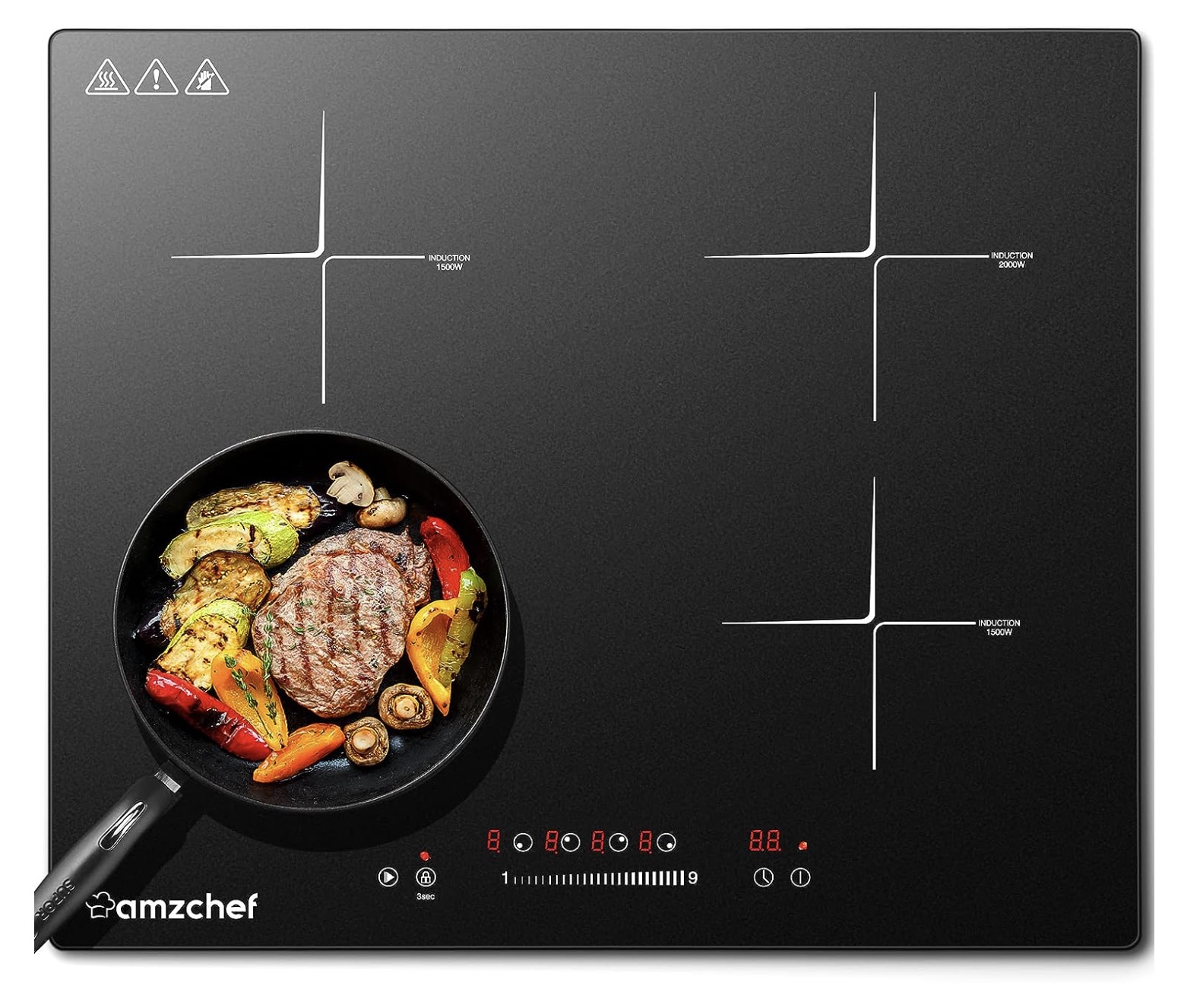 Placa Induccion Amzchef 4 fuegos 7000W