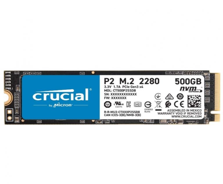 CHOLLO Amazon! Crucial P2 NVME M.2 SSD 500GB a 47,9€