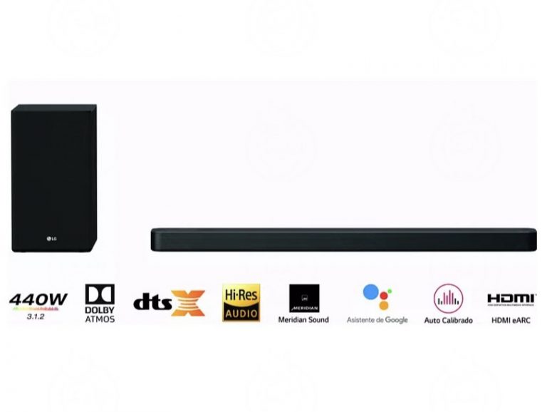 PRECIAZO! Barra de sonido LG SN8YG 3.1.2 440 Dolby Atmos + Auriculares LG Tone Free a 339€