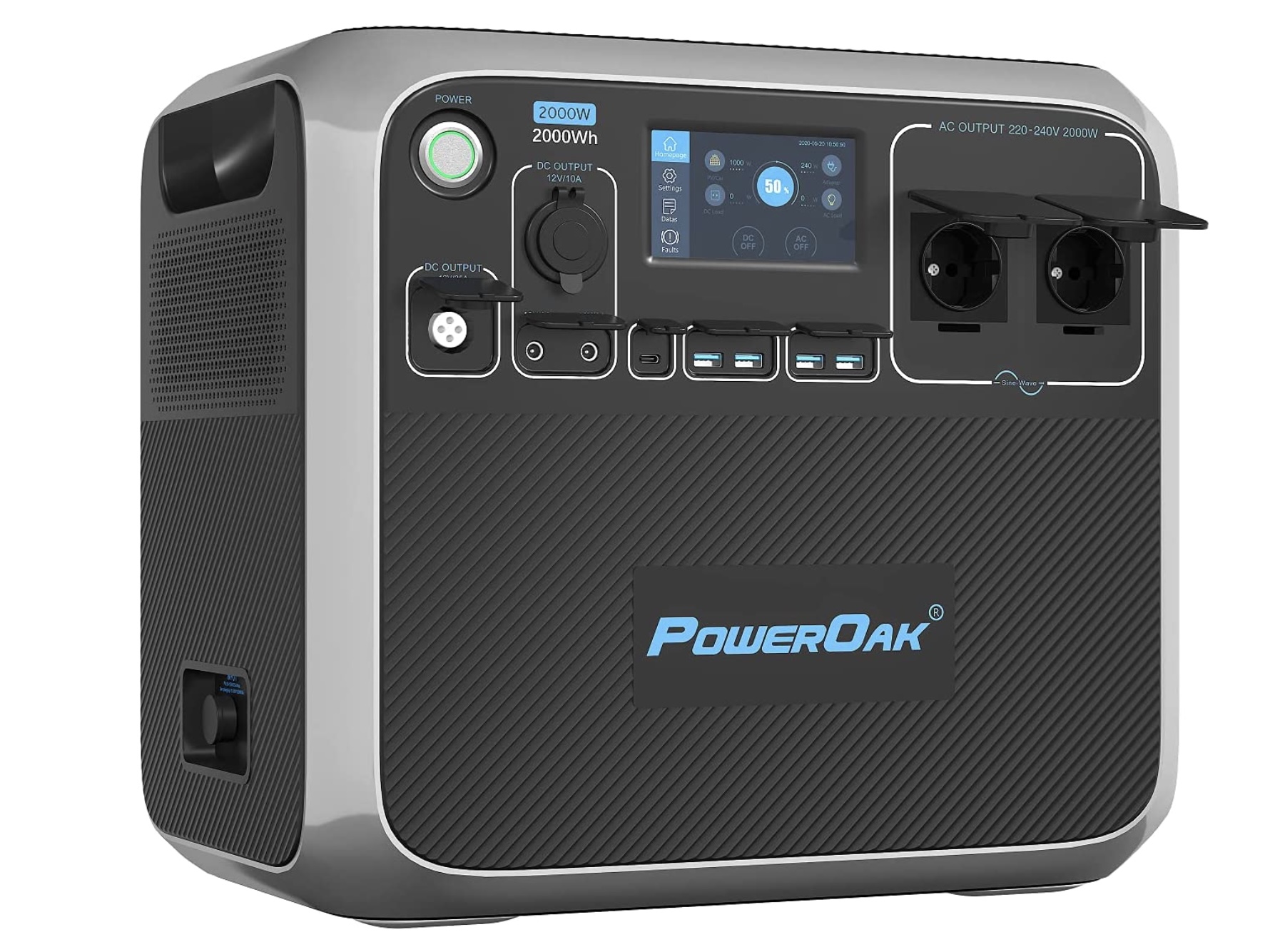 Generador solar portatil inversor 2000W PowerOak Bluetti AC200P