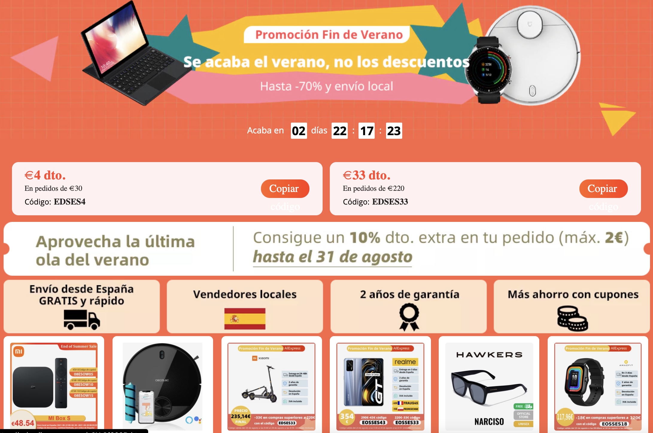 top ofertas verano aliexpress