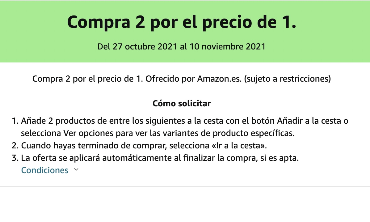 Selección de productos hogar al 2x1 en Amazon