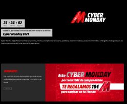 Empieza el Cyber Monday Mediamarkt 2021 con Promo especial 10€ por cada 100€ de compra