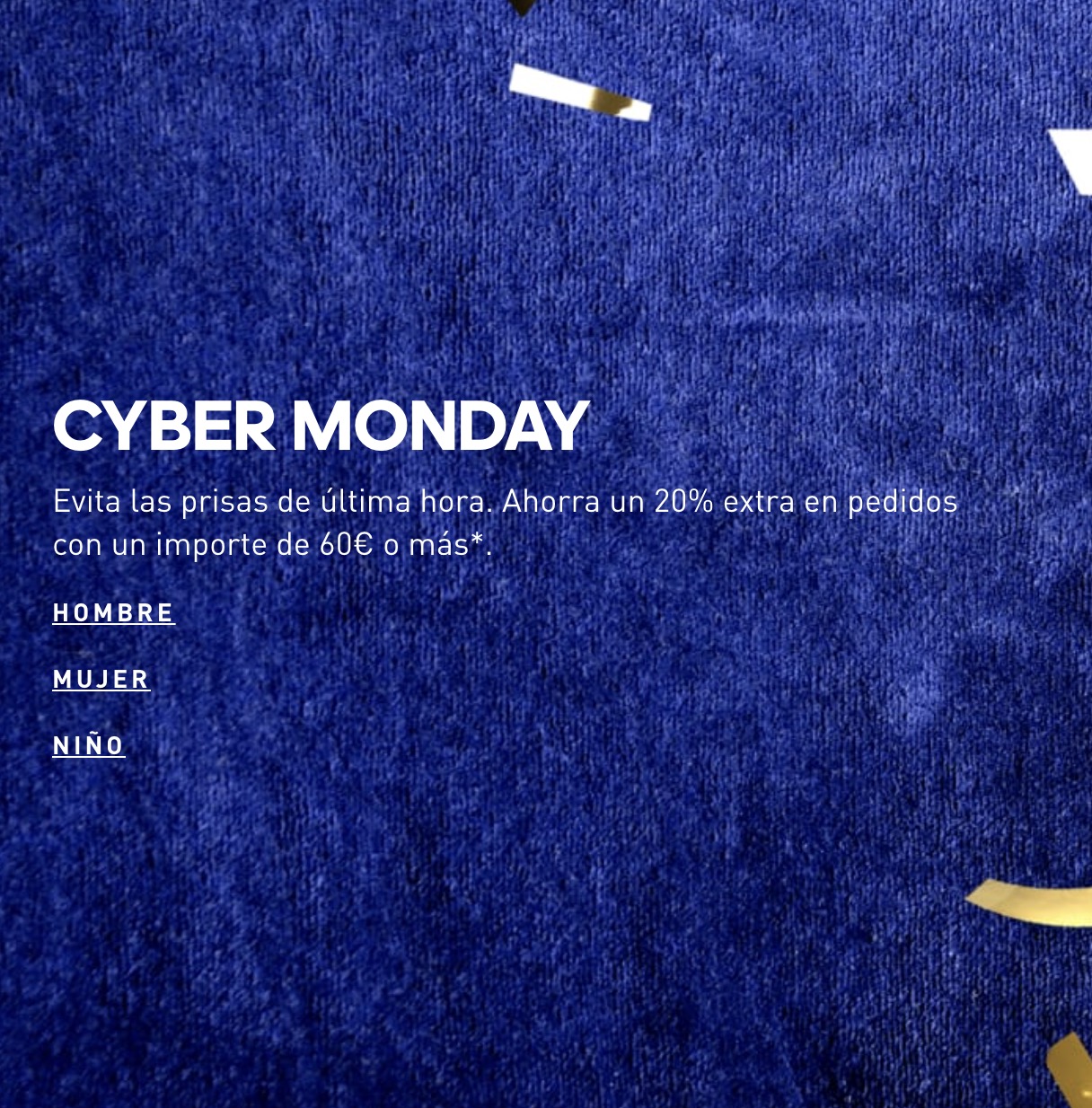 Cyber Monday Adidas Ofertas con un 20% EXTRA en el Outlet en pedidos de más de 60€ y 30% en no rebajados