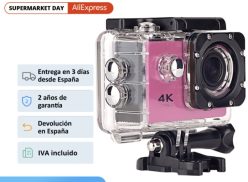 Preciazo desde España! Camara deportiva 4k + accesorios a 9,8€