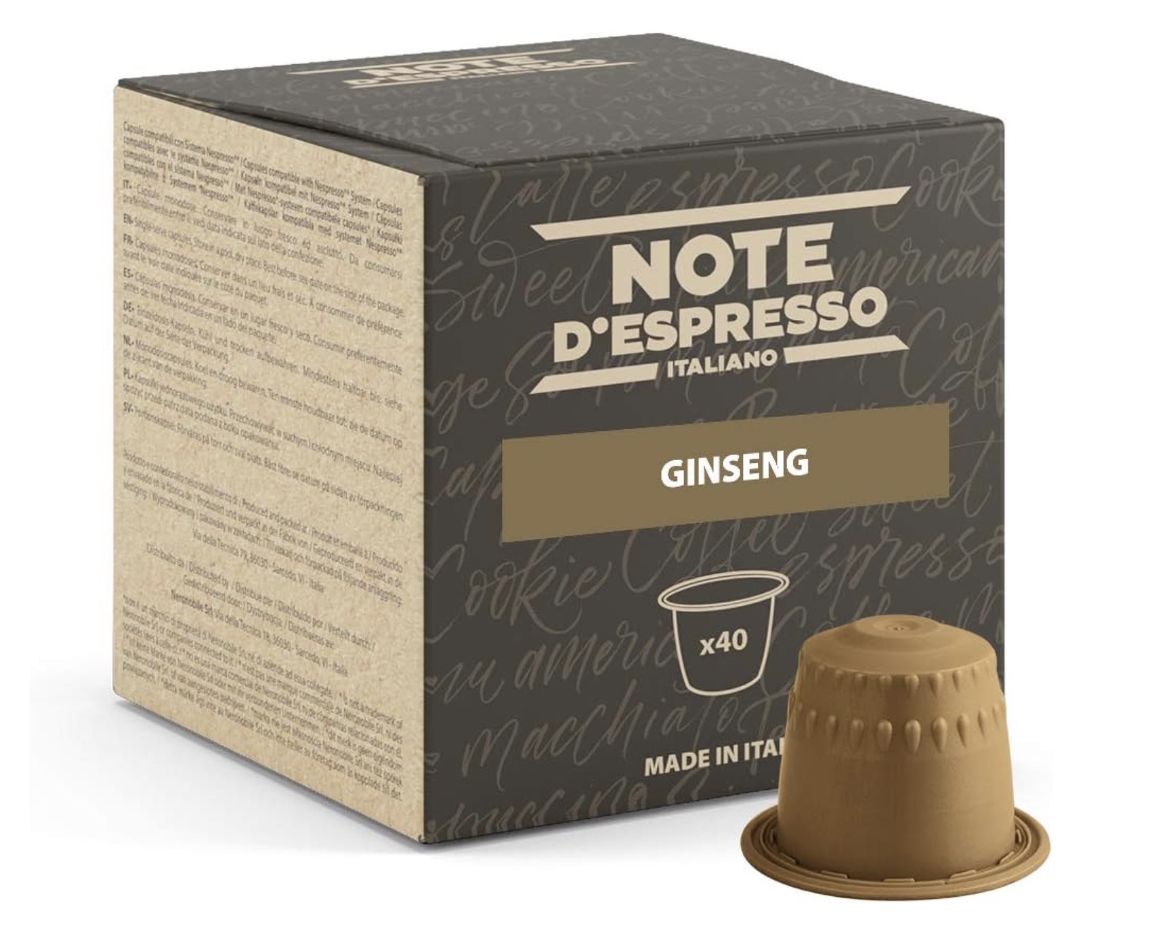 Cápsulas Note d'Espresso Ginseng