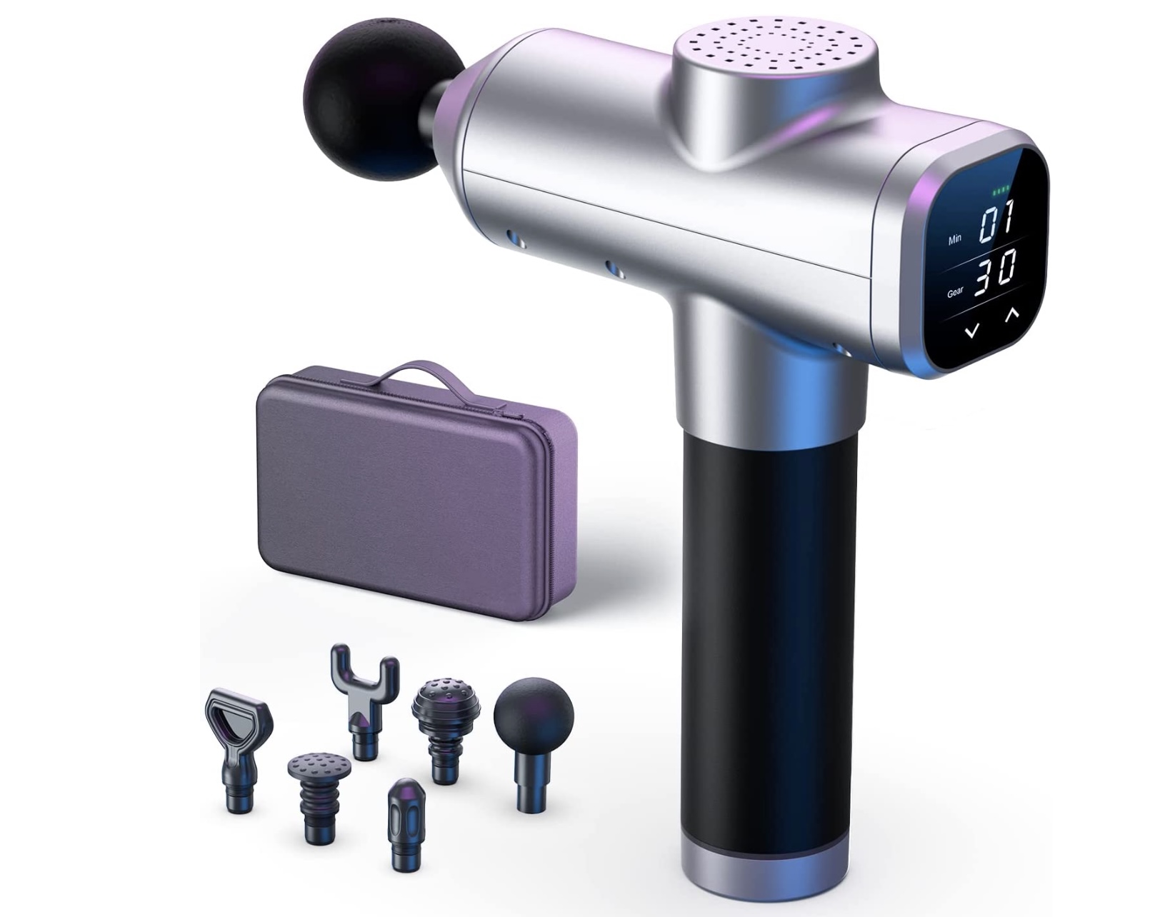 Pistola de masaje muscular 30W