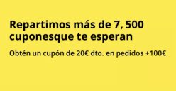 Cupón de 20€ para compras igual o superiores a 100€ en AliExpress