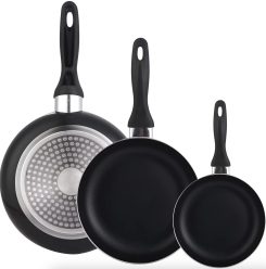 OFERTA FLASH! Juego de 3 Sartenes antiadherentes Wellhome a 11€