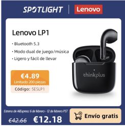 OFERTA! Auriculares inalambricos Lenovo LP1 TWS a 12€