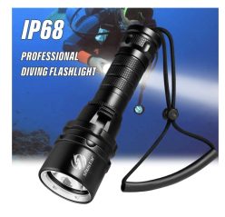 BUEN PRECIO! Linterna de buceo de alta potencia 18650 IP68 a 6,7€