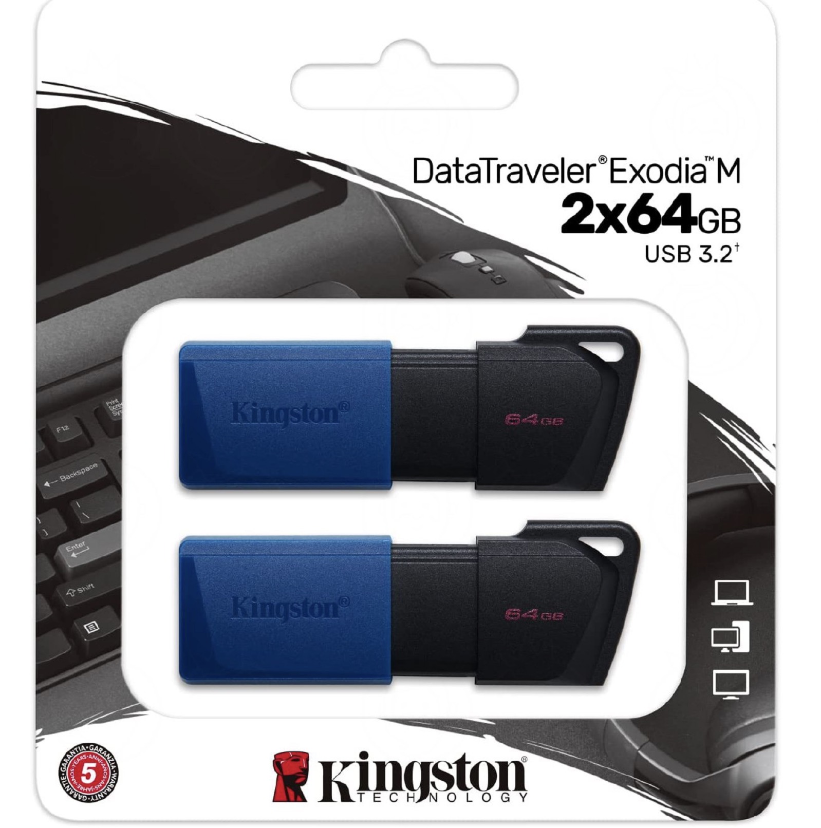 Pack 2 x USB Kingston 64GB USB 3.2