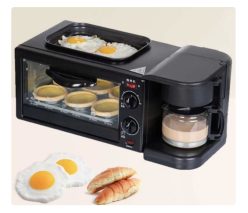 OFERTA desde EUROPA! Máquina de desayuno 3 en 1 con cafetera, horno y plancha a 54,9€