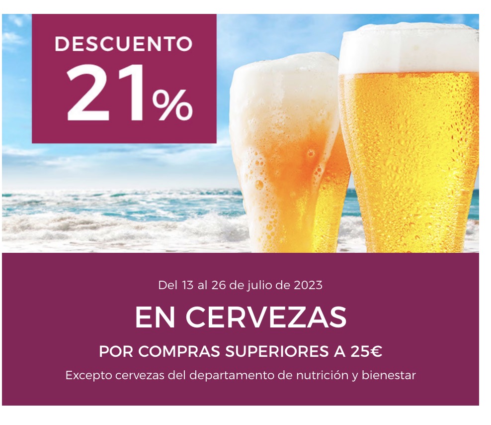 21% de descuento en cervezas