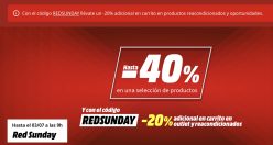 CHOLLO Red Sunday Mediamarkt: -40% + -20% con cupón Extra en Reacondicionados y oportunidades