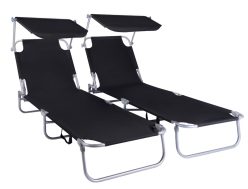 CHOLLO! Pack 2 x Tumbonas con parasol 45,9€