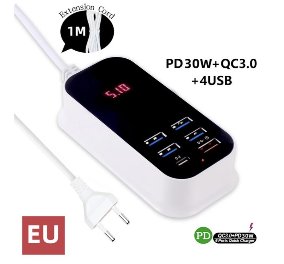 Cargador rápido multipuerto 30W pd