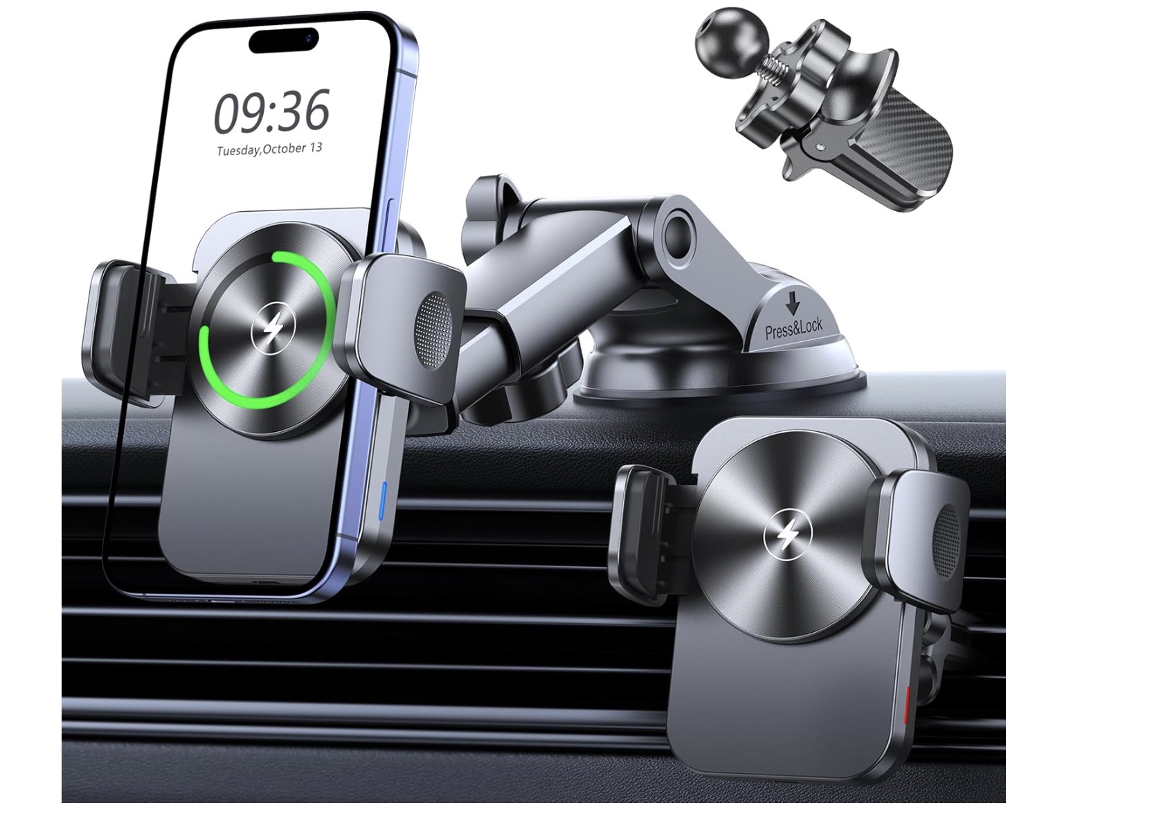 Cargador Inalámbrico Coche para Magsafe con QC3.0