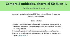 Compra 2 unidades, ahorra el 50 % en 1 desde Amazon