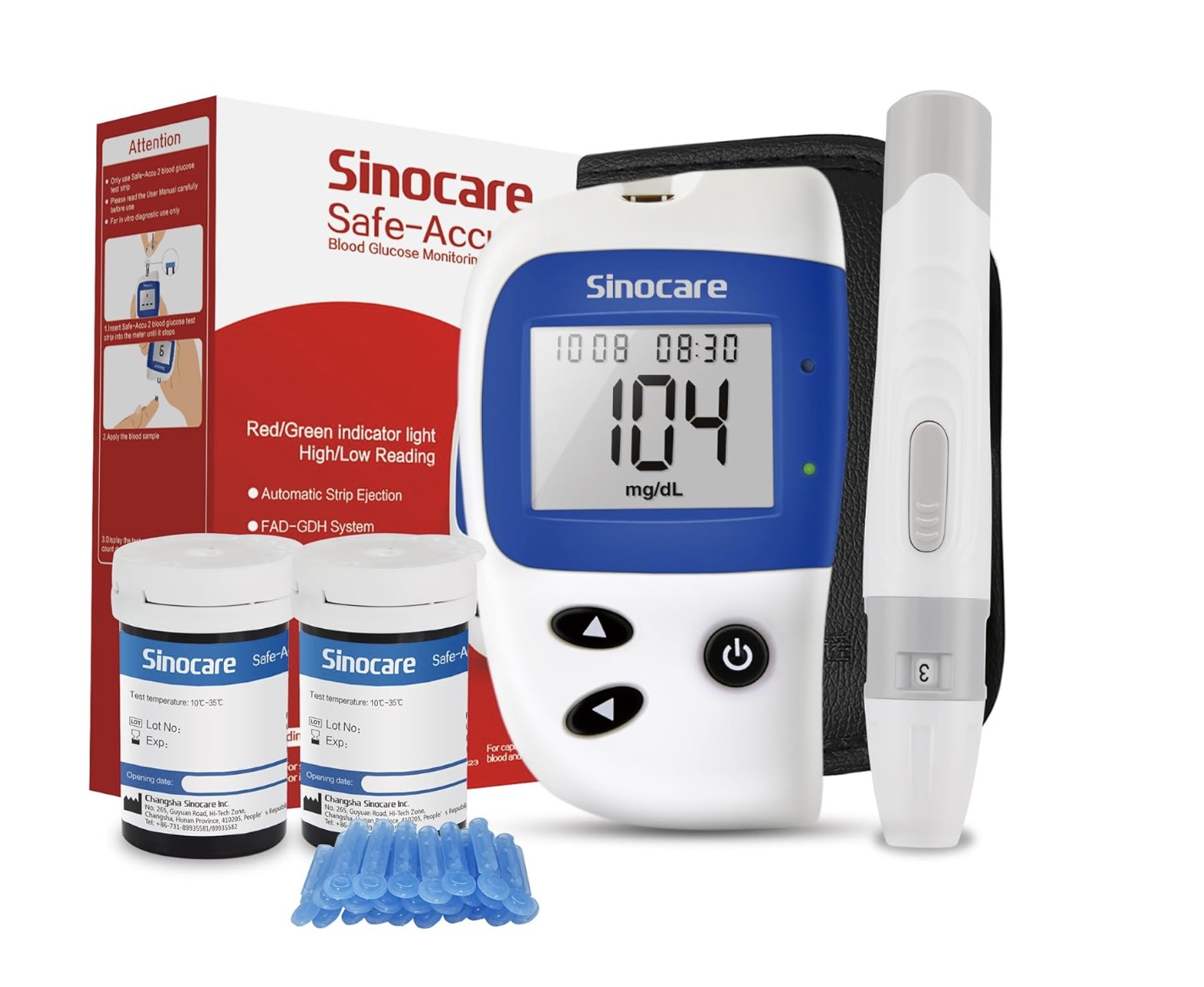 Medidor de glucosa Sinocare