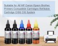 Super Precio! Kit de Tinta para rellenar compatible con impresoras HP, Canon, Epson etc.. 100ml x 5 a 10€