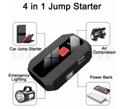 Preciazo! Arrancador de baterías + Compresor de aire 4en1 1200A 26800mAh a 49,5€