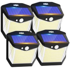 Preciazo Amazon! Pack 4 x Focos LED solar para exteriores con sensor movimiento a 11€
