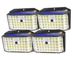 OFERTA AMAZON! Pack 4 Luces solares exterior 2000LM IP65 270° a 13,5€