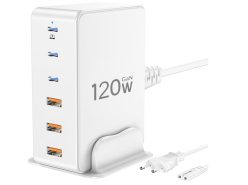 PRECIAZO! Cargador 120W 6 puertos a 20,9€