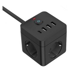 OFERTA! Enchufe con 7 en 1 con 3 enchufe y 3 USB + Tipo C a 11,6€