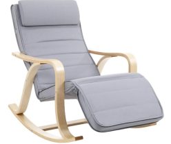 Preciazo Amazon! Mecedora de madera ajustable a 69€