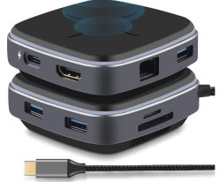 Preciazo Amazon! Cargador inalámbrico + HUB Thunderbolt 9en1 USB-C a 13,8€