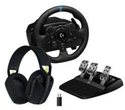 OFERTAZA! Pack Logitech G923 Volante y Pedales + Auriculares G435 a 199€