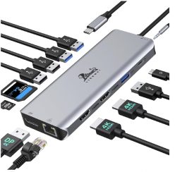 Chollo! Mega Hub USB C 13 en 1 de 100W a 19,9€