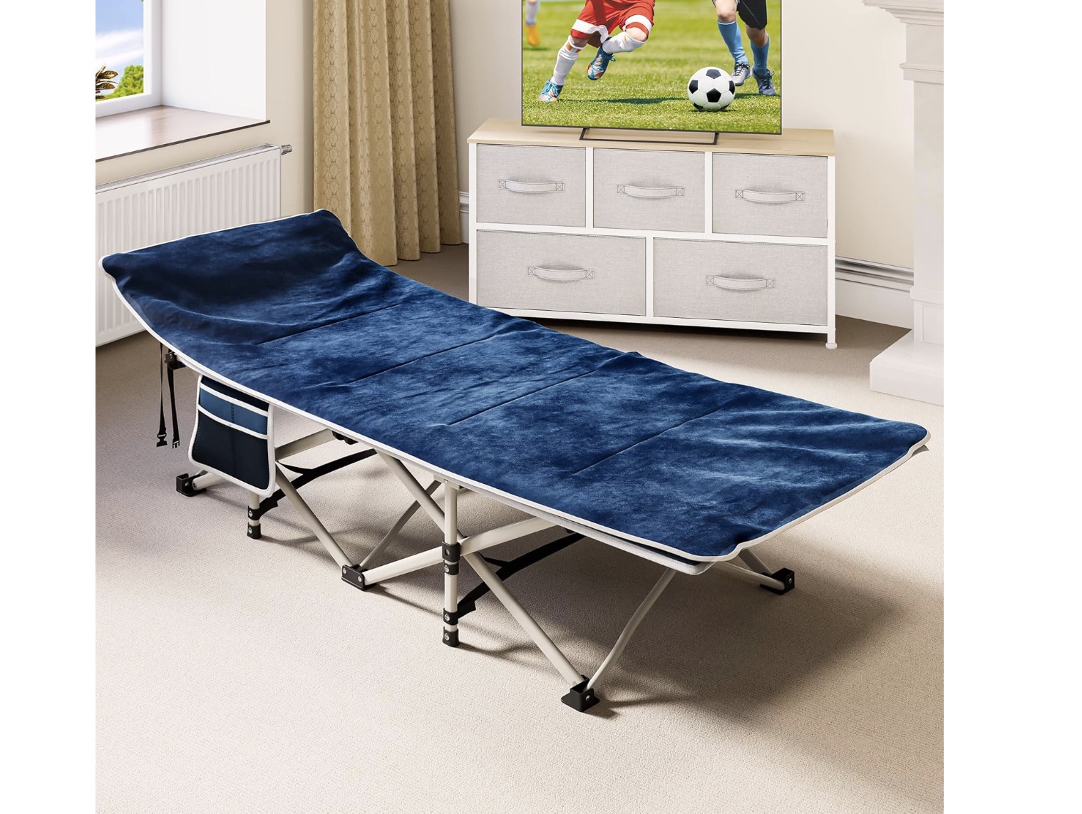 Cama plegable acampada