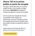 10€ de descuento al usar un punto de recogida Amazon